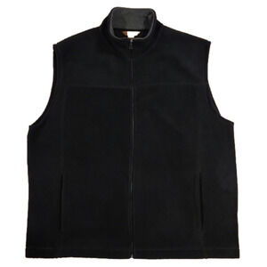 𝅺st. John's Bay Black Fleece Zip-Up Vest Jacket